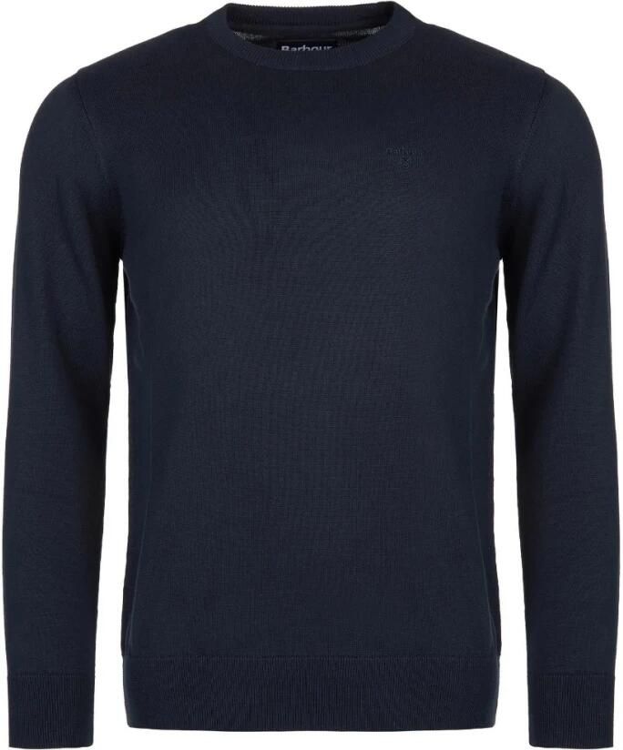 Barbour Blauwe Wol Crewneck Trui Blue Heren
