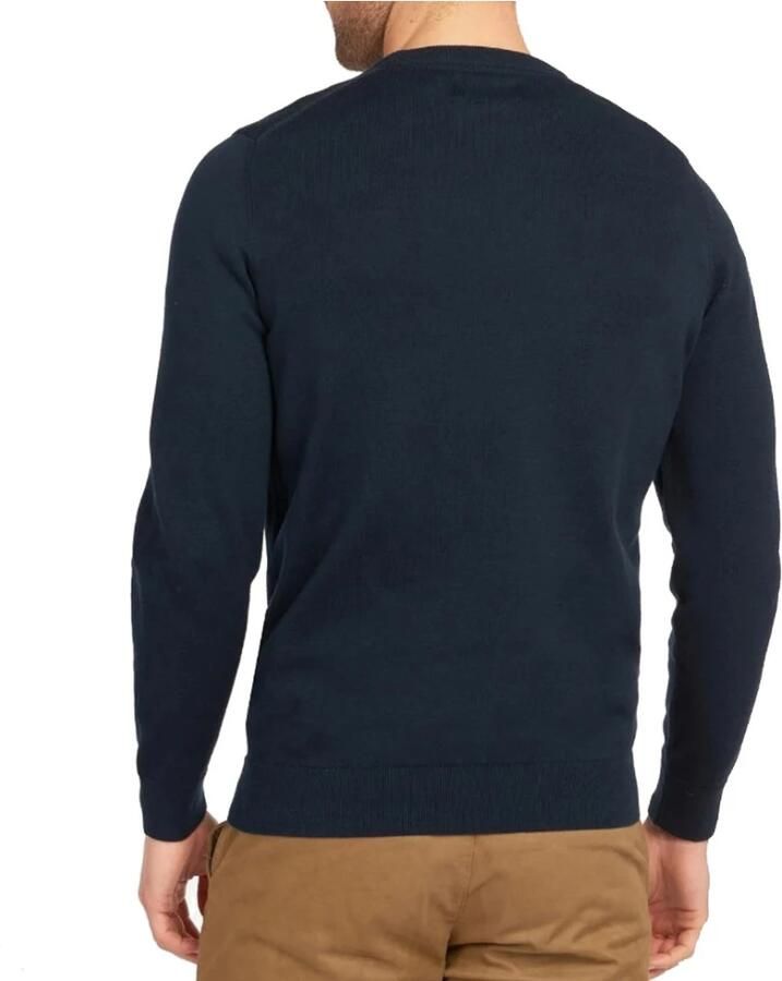 Barbour Blauwe Wol Crewneck Trui Blue Heren - Foto 4