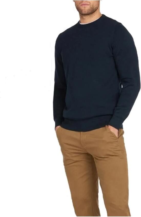 Barbour Blauwe Wol Crewneck Trui Blue Heren - Foto 6
