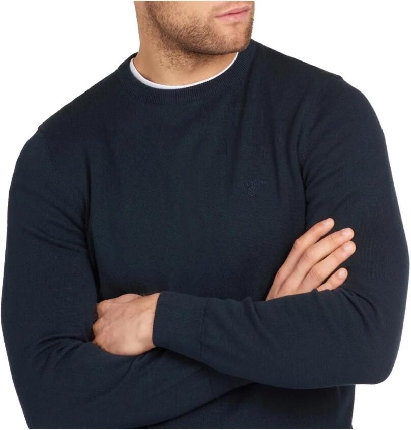 Barbour Blauwe Wol Crewneck Trui Blue Heren - Foto 2