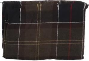 Barbour Stijlvolle Sjaal met Rafelrand Green Dames