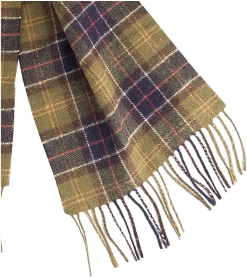 Barbour Geruite lamswollen sjaal met franjes Multicolor Heren - Foto 3