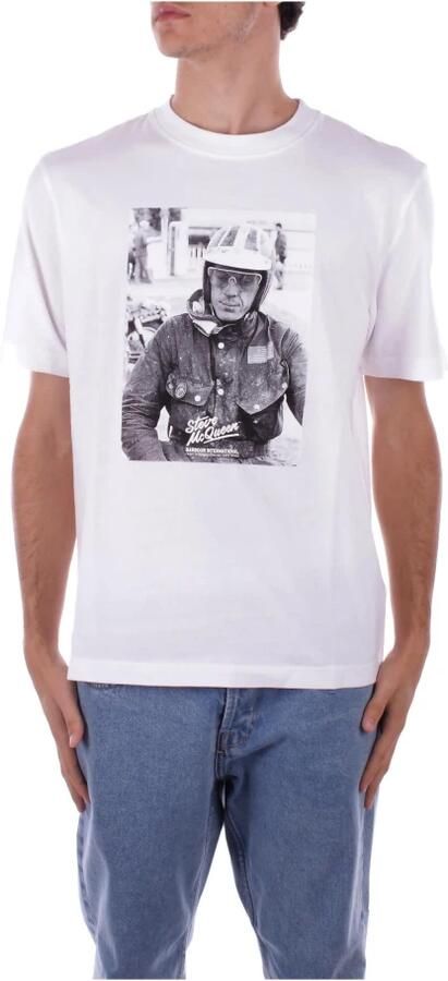 Barbour T-shirt met logo op de voorkant White Heren - Foto 6