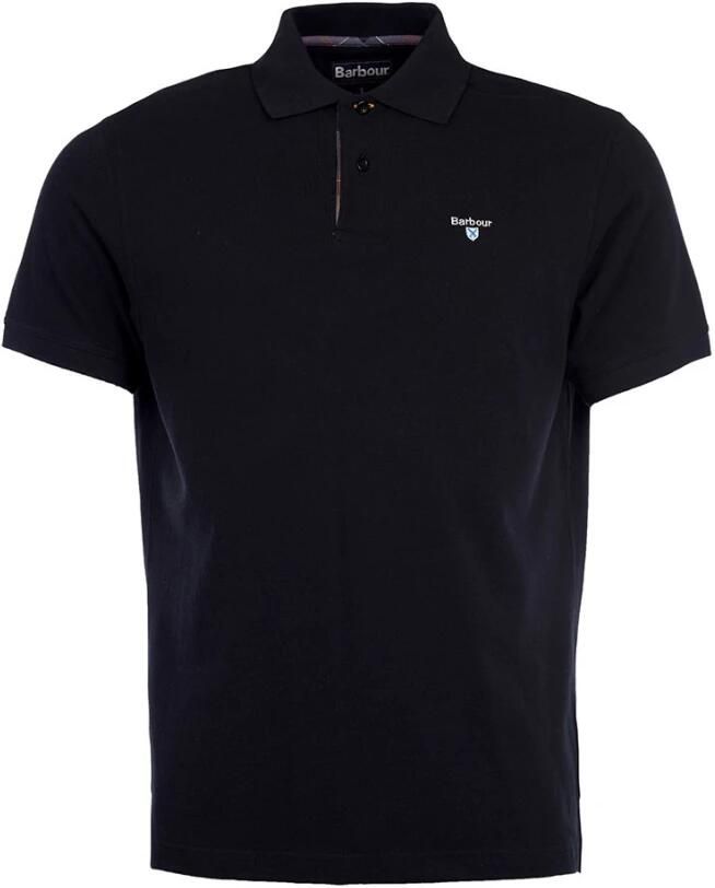 Barbour Tartan Pique Polo Shirt Zwart Modern Black Heren - Foto 6