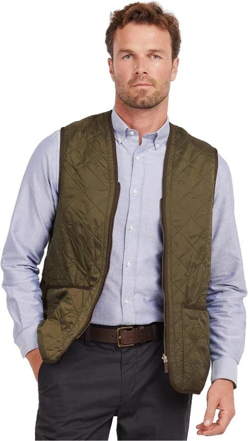 Barbour Groene gewatteerde trui met fleece voering en contrasterend logo borduursel Green Heren - Foto 6