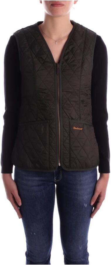 Barbour Gewatteerd nylon vest met ritssluiting Green Dames - Foto 3