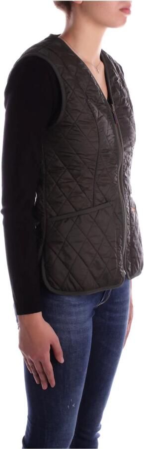 Barbour Gewatteerd nylon vest met ritssluiting Green Dames - Foto 5
