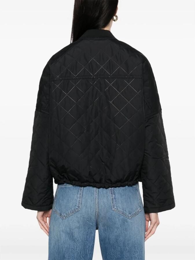 Barbour Zwarte bomberjack met ritssluiting Black Dames - Foto 4