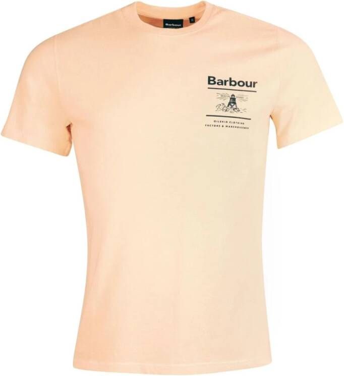 Barbour Bedrukt T-shirt Beige Heren