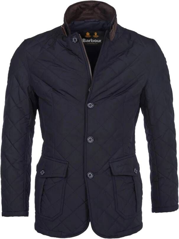 Barbour Blauwe Gewatteerde Lutz Winterjas Blauw Heren