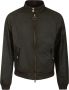 Barbour Groene Waterdichte Katoenen Jas met Geribbelde Details Black Heren - Thumbnail 6