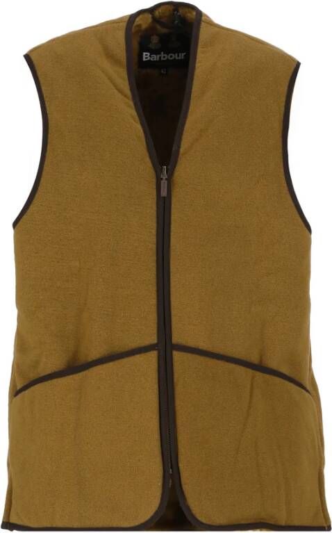Barbour Bruine Fleece Vest met V-Hals Bruin Heren