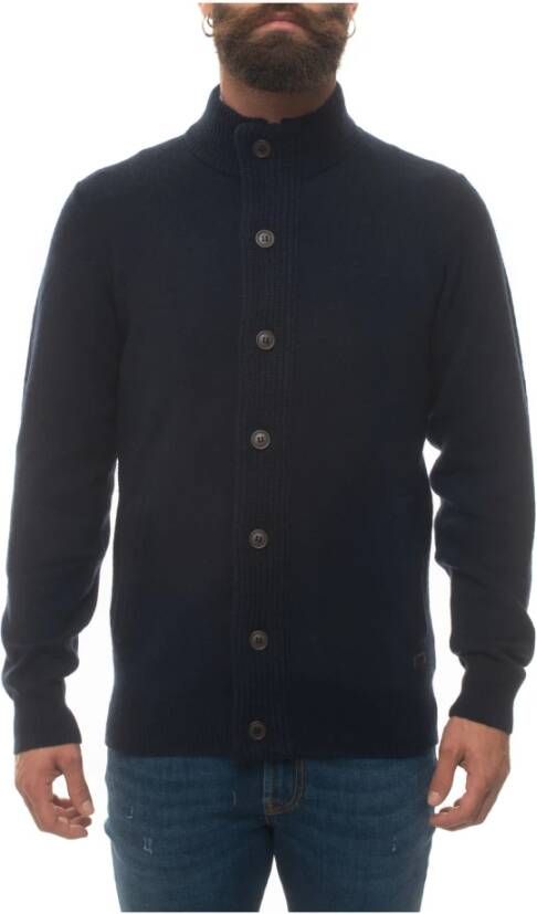 Barbour Cardigan with buttons Blauw Heren
