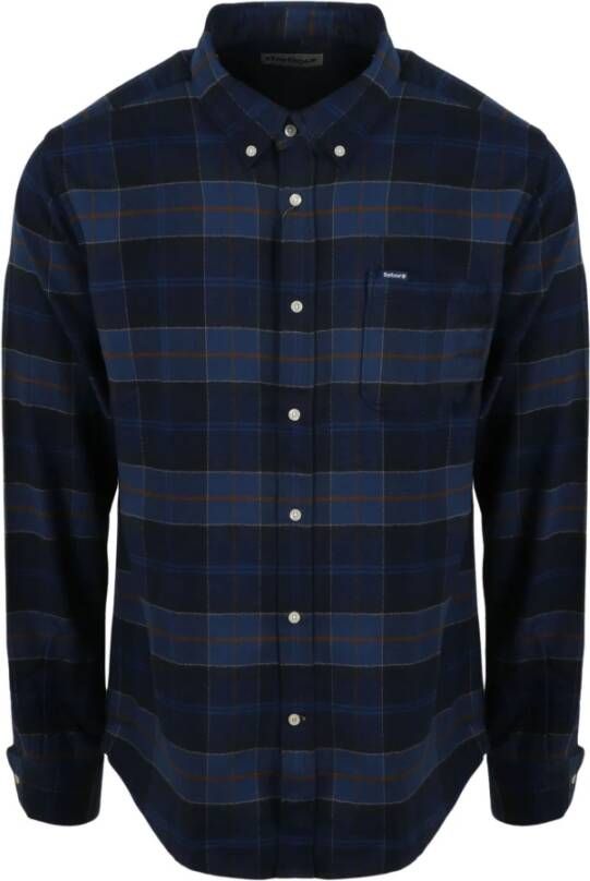 Barbour Casual Flanellen Overhemd Blauw Heren