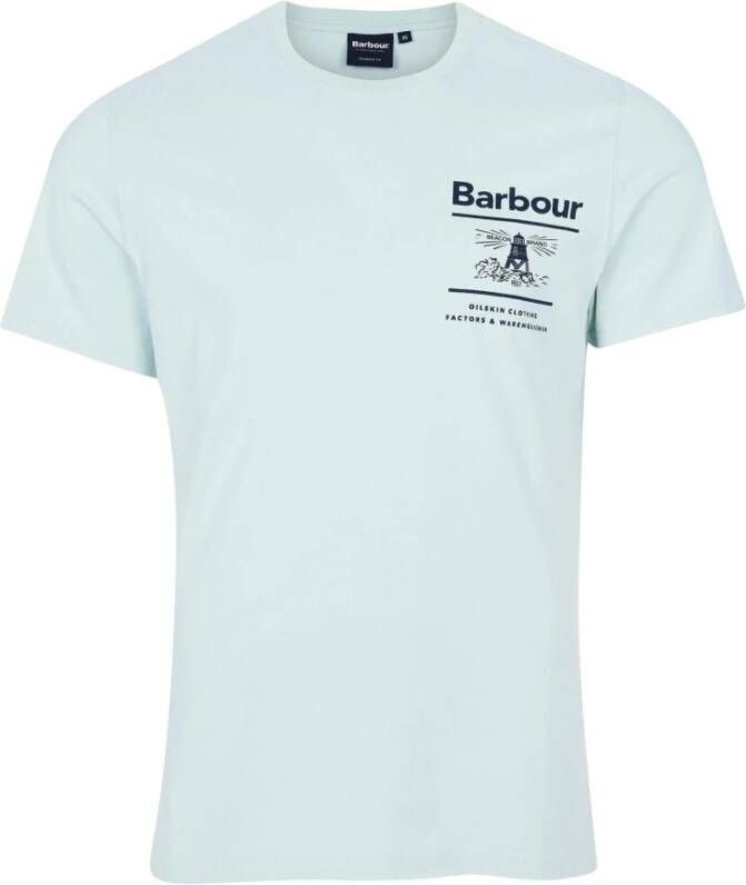 Barbour Casual Groen T-Shirt Blauw Heren