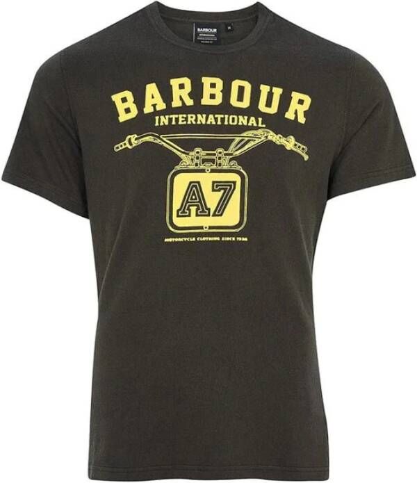 Barbour Casual Heren T-Shirt met Legendary A7 Design Groen Heren