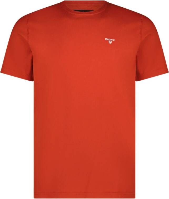 Barbour Casual katoenen overhemd Oranje Heren