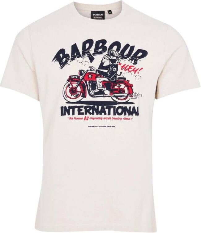 Barbour Casual Katoenen T-Shirt White Heren