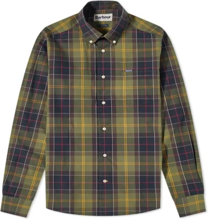 Barbour Klassieke Tartan Getailleerde Overhemd Groen Heren