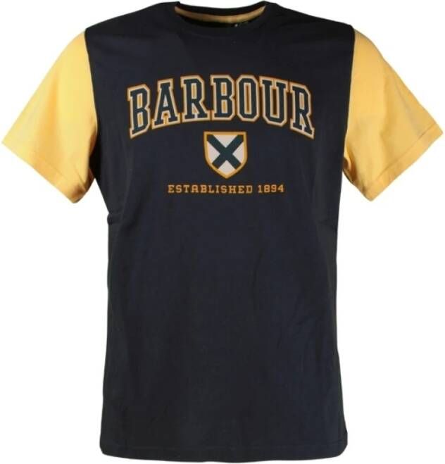 Barbour Contrast Print Rechtbank Standaard T-Shirt Blauw Heren