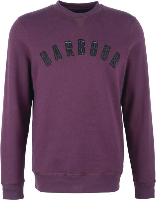 Barbour Klassieke Crew Neck Sweatshirt Purple Heren