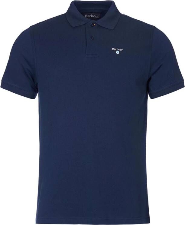 Barbour Donkerblauwe Sportpolo Blauw Heren