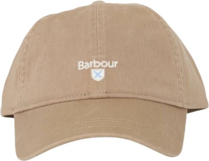 Barbour Contrasterende Logo Pet met Verstelbare Sluiting Beige Heren