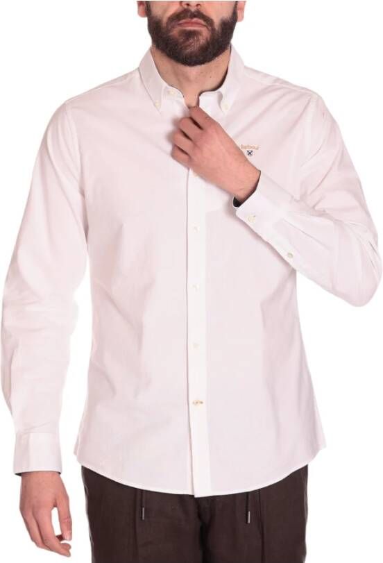Barbour Witte Tartan Overhemd met Knoopsluiting White Heren