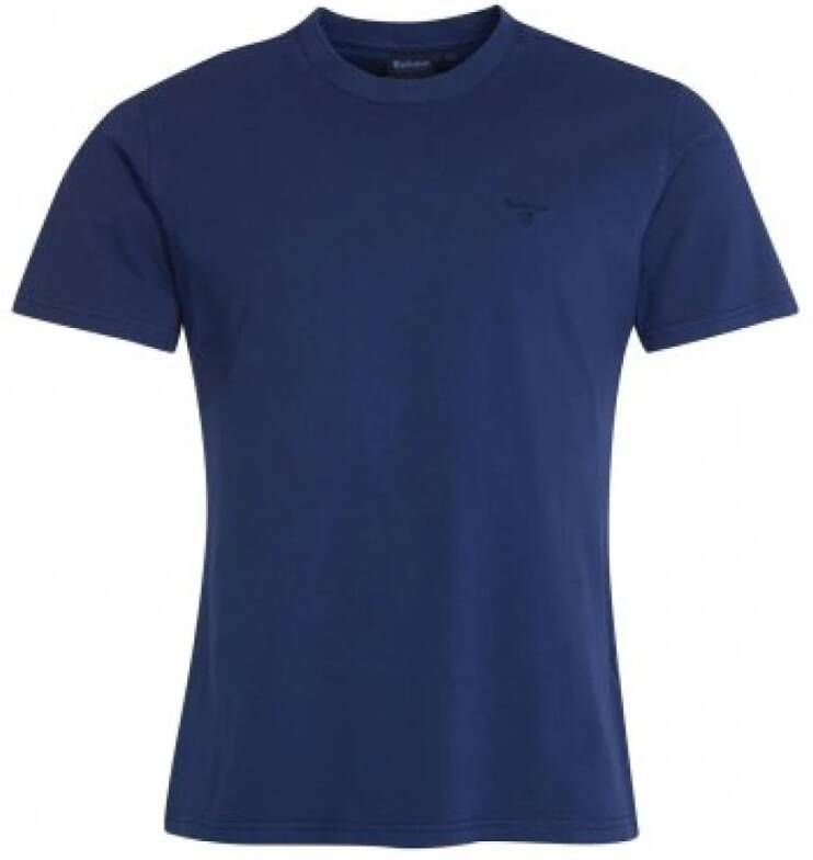 Barbour Elegante Garment Dyed T-Shirts Blauw Heren