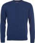 Barbour Essential Lambswool Crewneck Sweater Blauw Heren - Thumbnail 1
