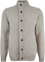Barbour Lana Cardigan met knoopsluiting en verborgen rits Beige Heren - Thumbnail 1