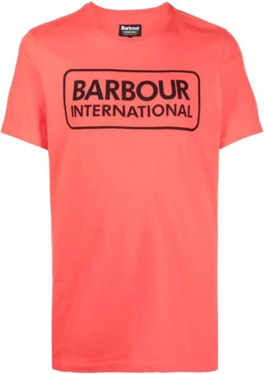 Barbour Essentieel Logo T-Shirt Oranje Heren