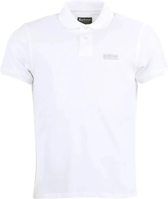 Barbour Essentiële Slim Fit Polo Ss22 White Heren