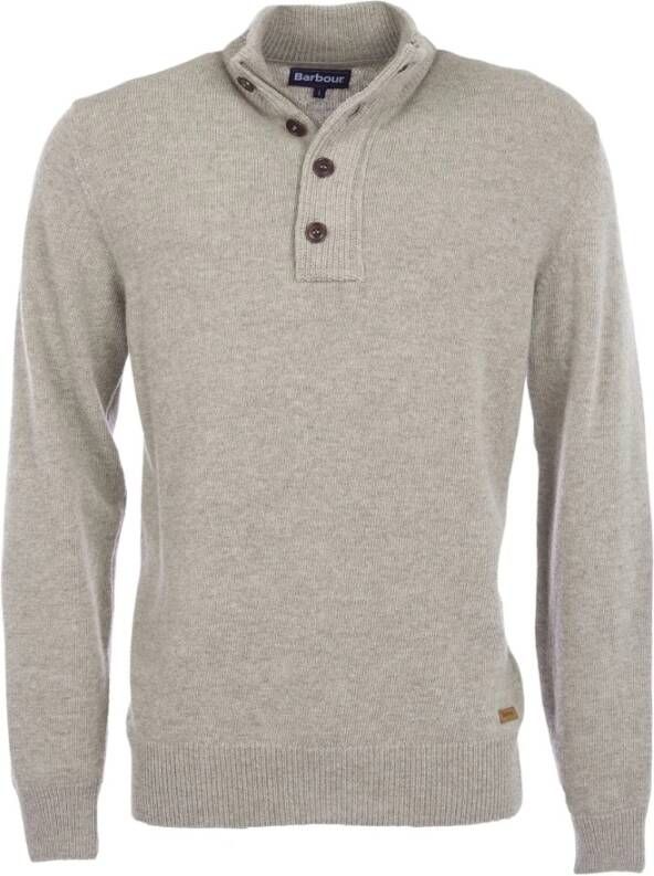 Barbour Essential Patch Half Zip Trui Beige Heren