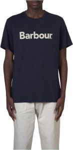 Barbour Front Logo Tee Heren T-Shirt Collectie Blauw Heren