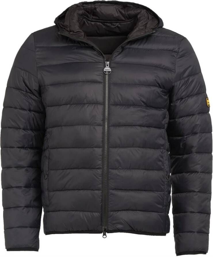 Barbour Gewatteerde jas met opstaande kraag Zwart Heren
