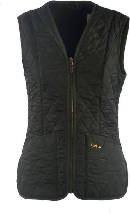 Barbour Groen Stoffen Gilet met Ritssluiting en Voorzakken Groen Heren