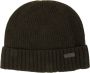 Barbour Groene Geribbelde Katoenen Beanie met Logodetail Black Heren - Thumbnail 1