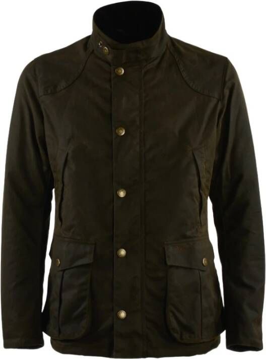 Barbour Groene gewaxte katoenen jas Groen Heren
