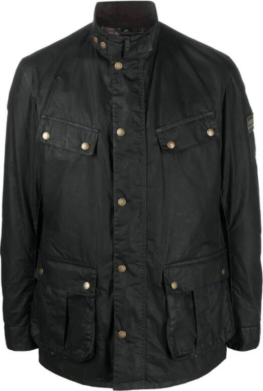 Barbour Groene Katoenen Knoopjas voor Heren Groen Heren