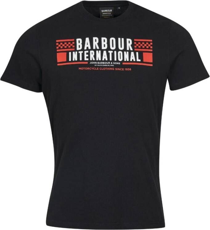 Barbour Grtrack Korte Mouw T-Shirt Zwart Heren