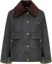Barbour Gewaxte katoenen jas met oversized kraag Groen Dames - Thumbnail 3