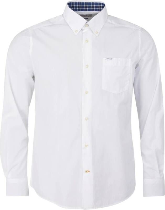 Barbour Headhill Overhemd Getailleerde Pasvorm Lange Mouwen Premium Katoen Wit Heren