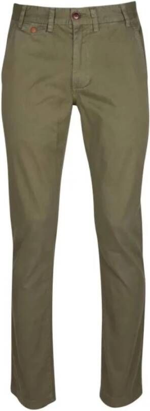 Barbour Katoenen chino met norHeren pasvorm Groen Heren