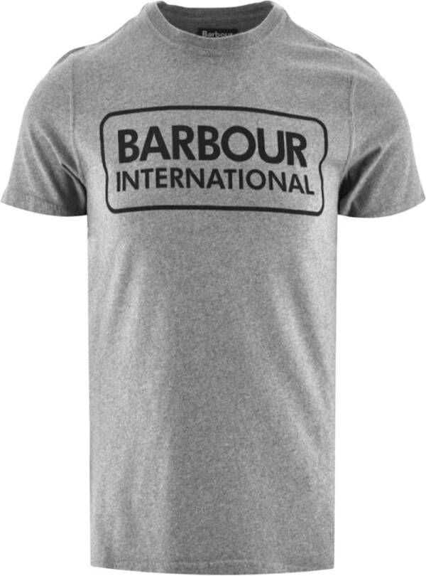 Barbour Katoenen Korte Mouw T-shirt Grijs Heren