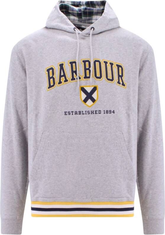 Barbour Katoenen Logo Sweatshirt Grijs Heren