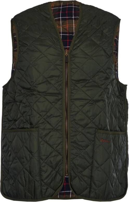 Barbour Klassiek Tartan Katoenen Gilet voor Heren Groen Heren