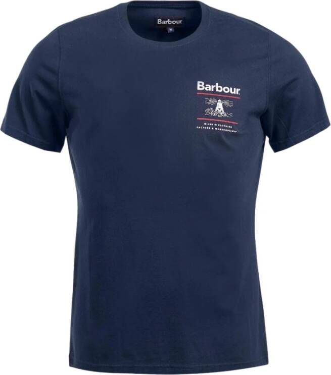 Barbour Klassieke Crew Neck Reed T-Shirt Blauw Heren