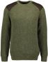 Barbour Klassieke Crewneck Pullover Groen Heren - Thumbnail 1