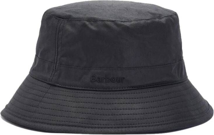 Barbour Klassieke Gewaxte Katoenen Bucket Hoed Zwart Unisex
